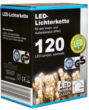 Karácsonyi kültéri LED-izzók adapterrel 120db-12m