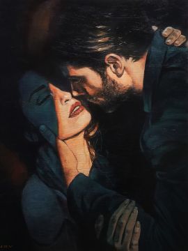 Festészet számokkal - Az utolsó csók, 40x50cm