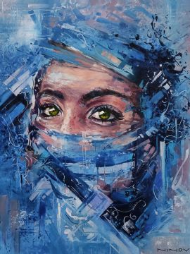 Festészet számokkal- Sivatag szeme, 40x50cm