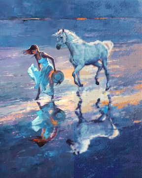 Gyémánt hímzőkészlet - Tenger illata, 40x50cm