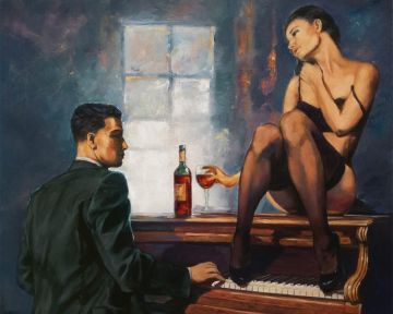 Festmény számokra - Árnyékra várva, 40x50cm