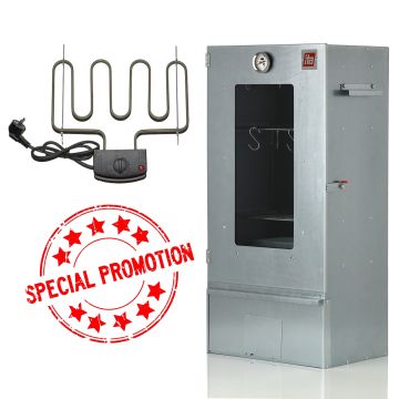 Galvanizalt lemez füstkészlet üveggel + Elektromos ellenállás
