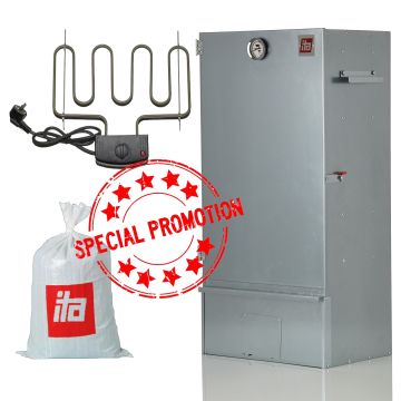 Füstölő szett galvanizalt lemezel + elektromos ellenállás + fűrészporos