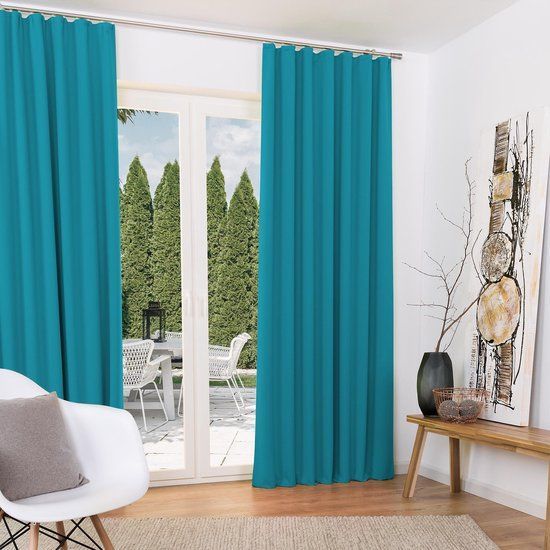 Két sötétítő függöny szett, kampókkal függesztve 140x245cm - különböző színekben