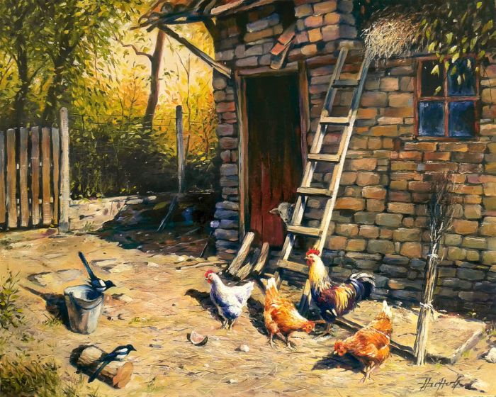 Festmény számokra - Ravasz szarkák 40x50cm