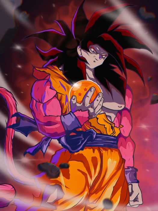 Festészet számokkal- Goku,40x50 cm