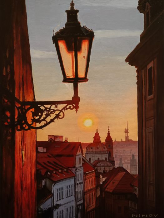 Festészet számokkal– Arany Prága, 40x50cm