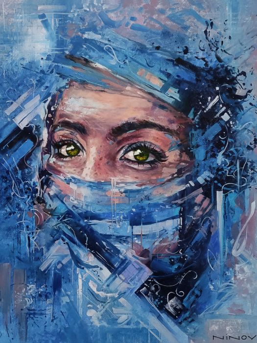 Festészet számokkal- Sivatag szeme, 40x50cm