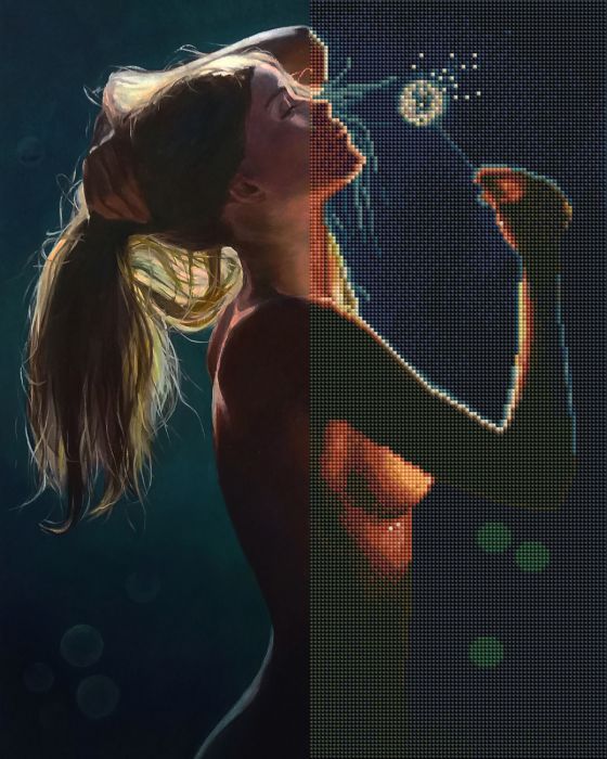 Gyémánt hímzőkészlet - A pillangó ideje, 40x50cm