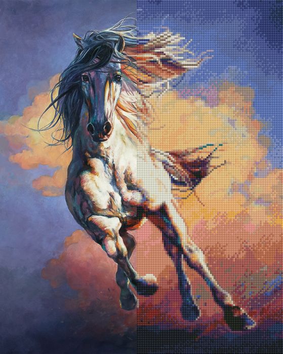 Gyémánt hímzőkészlet - Széllel, 40x50cm