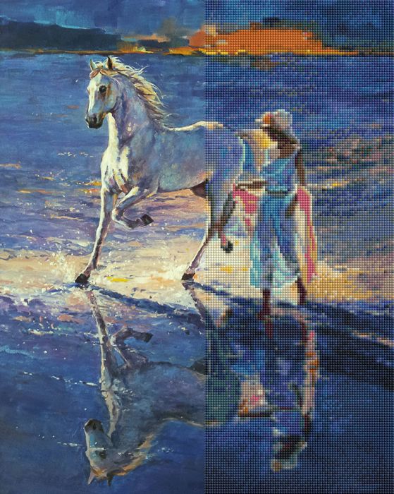 Gyémánt hímzőkészlet - Tenger illatával, 40x50cm