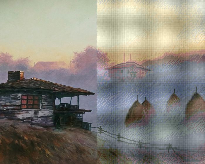Gyémánt hímzőkészlet - Reggel, 40x50cm