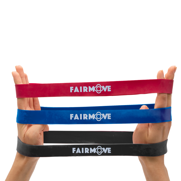 Фитнес лента от естествен каучук Fair Move 3бр. Различни цветове