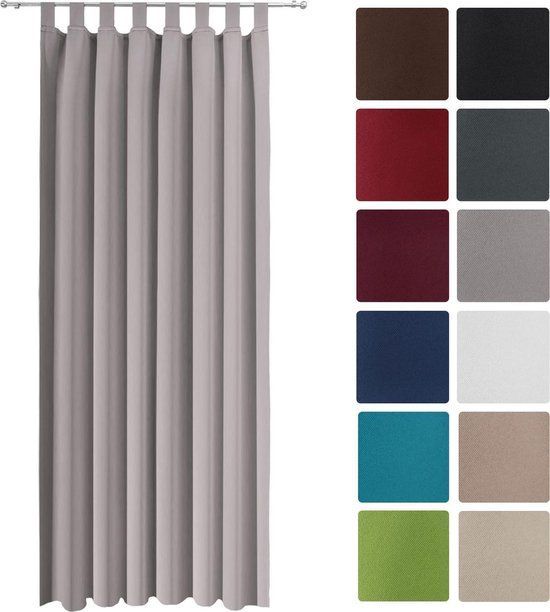 Beautissu Blackout függöny fülekkel 140 x 245 cm, Barna több színben