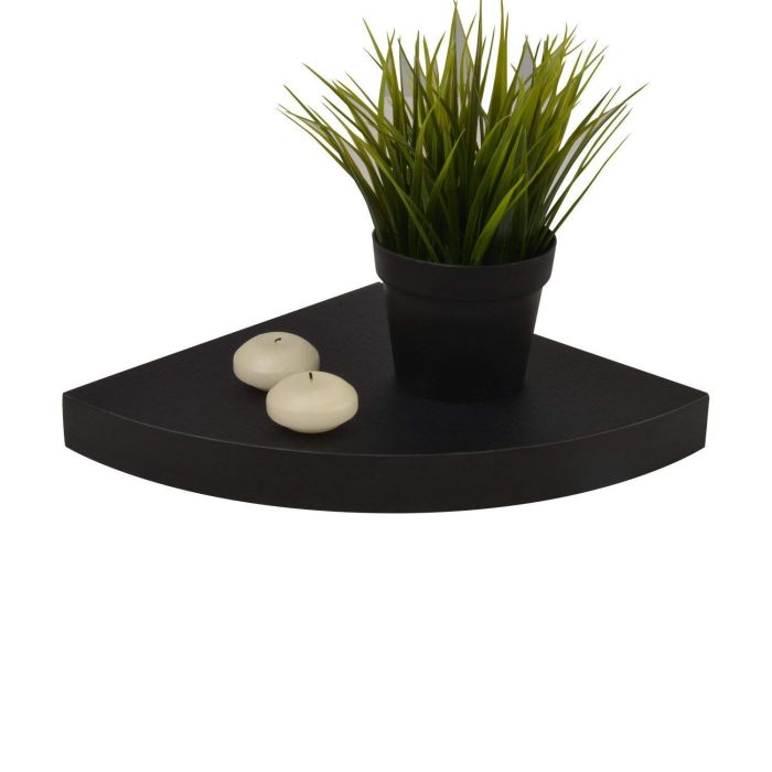 Moorland Lebegő sarokpolc 25x25x3,4cm Fekete