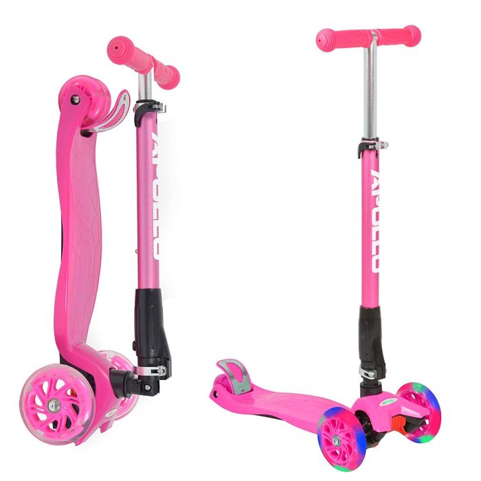 Apollo "Kids Whiz LED" Roller Rózsaszín