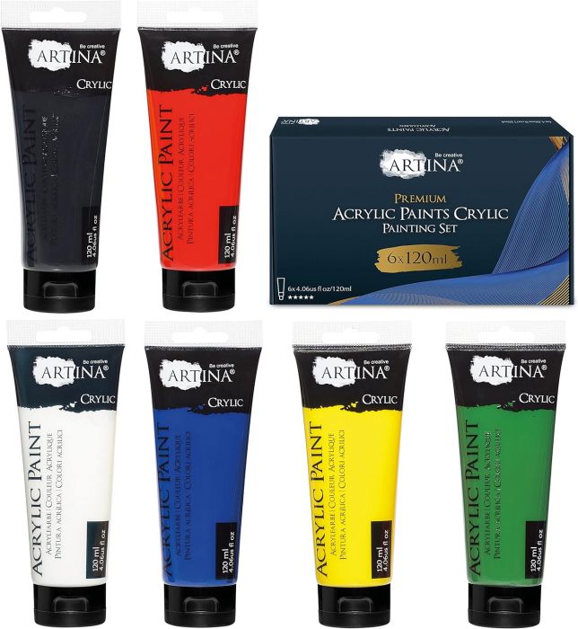 Artina Crylic akrilkészlet 6 X 120 ML