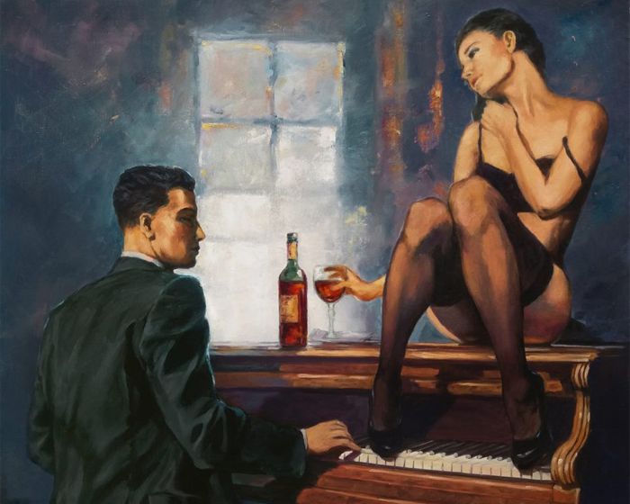 Festmény számokra - Árnyékra várva, 40x50cm