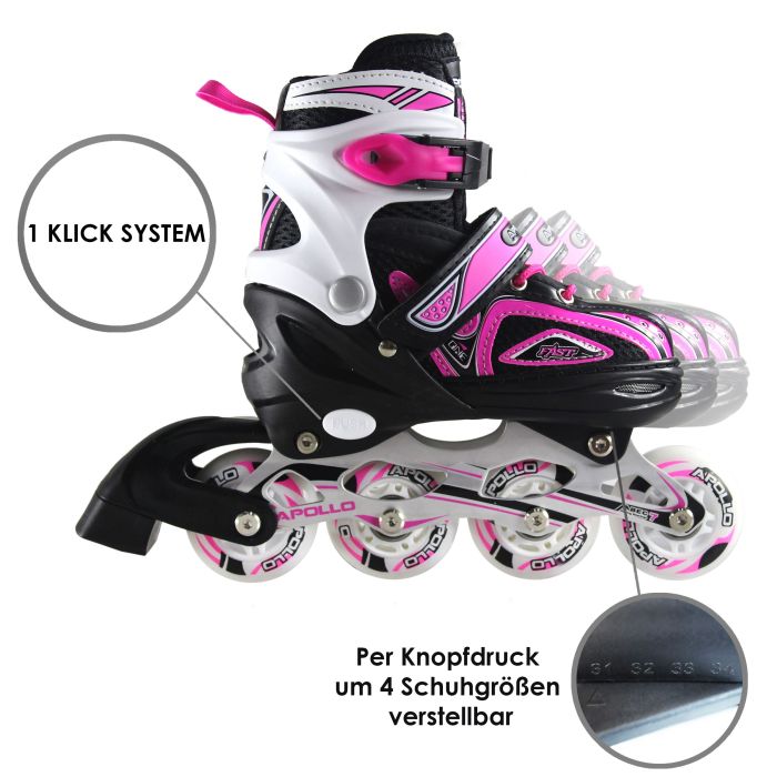 "Super Blades X Pro" Apollo L-Rózsaszín görkorcsolya