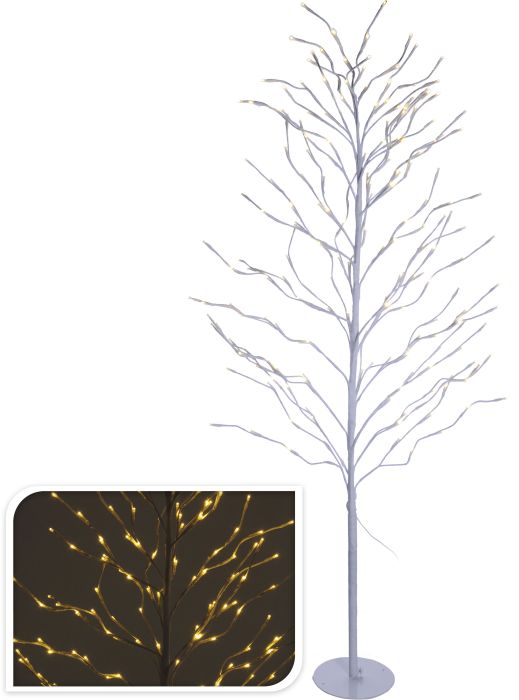 Világító fa LED dekoráció fehér 150 cm