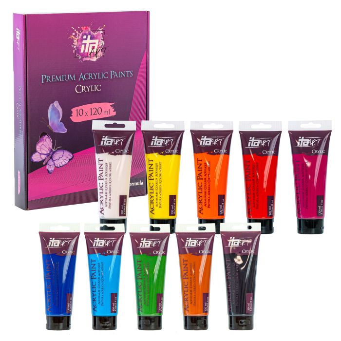 Artina Akrilfesték készlet, 10 x 120 ml
