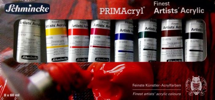 Schmincke "PRIMAcryl" akrilfestékek 8 x 60 ml