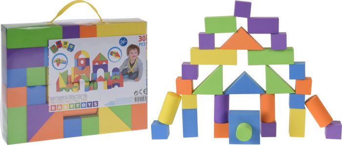 Babytoys 30 darabos puha építőkészlet