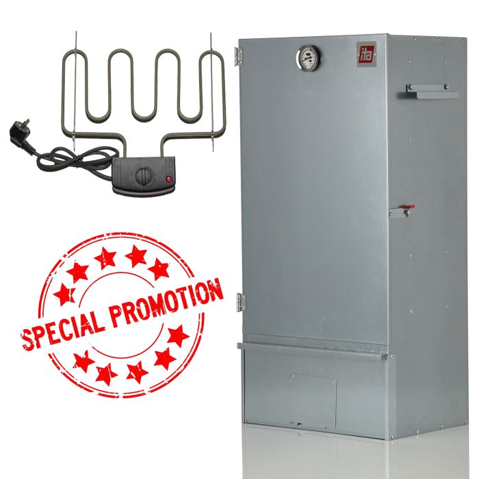 Füstölő galvanizalt lemezel + elektromos ellenállás