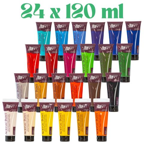 Akrilfesték készlet, 24 x 120 ml
