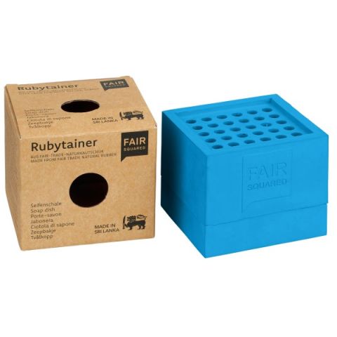 Кутия за сапун от каучук Fair Squared Син