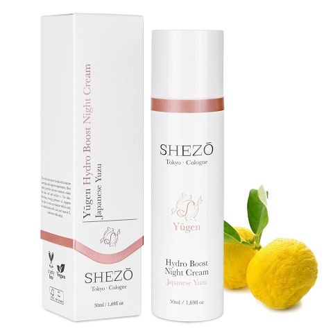 SHEZO 50 ml éjszakai ránctalanító arckrém C és E vitaminnal, yuzu kivonattal és hialuronsavval
