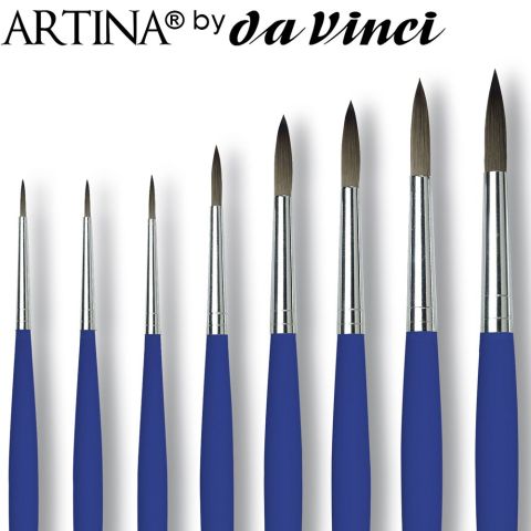 Da Vinci kerek ecsetek, különböző méretben